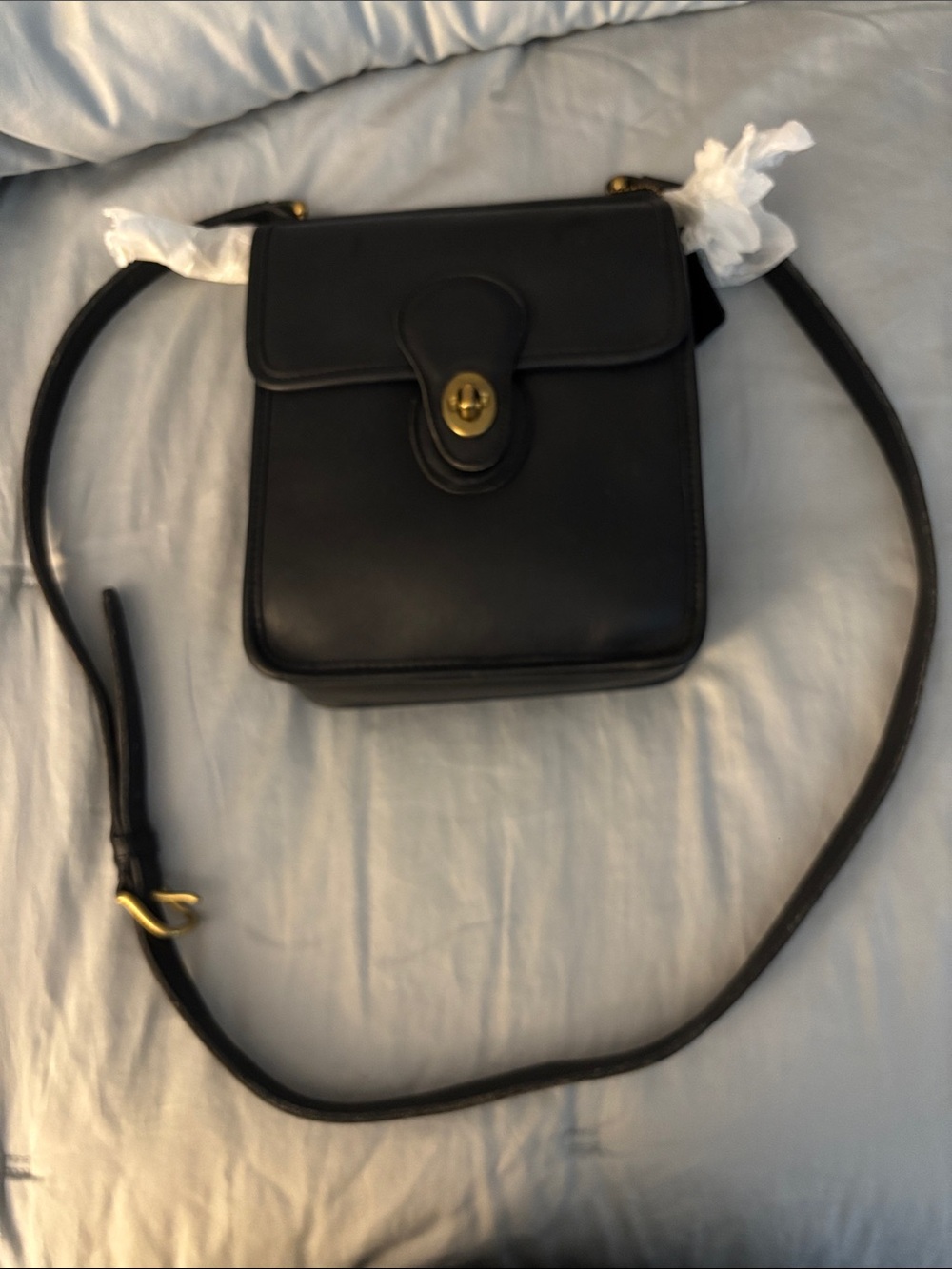 Navy Vintage Coach Murphy Bag #9930